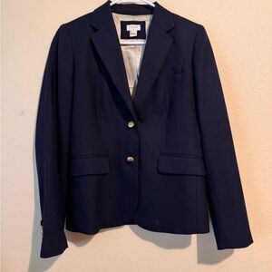 J. Crew Navy Blazer with Gold Buttons